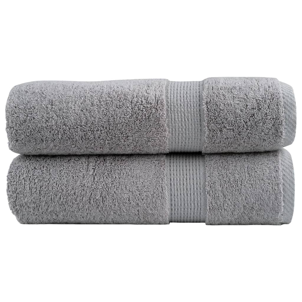 JUNG Vida Premium Duschtücher SOLUND 2 Stk. Grau 70x140 cm 600 g/m²