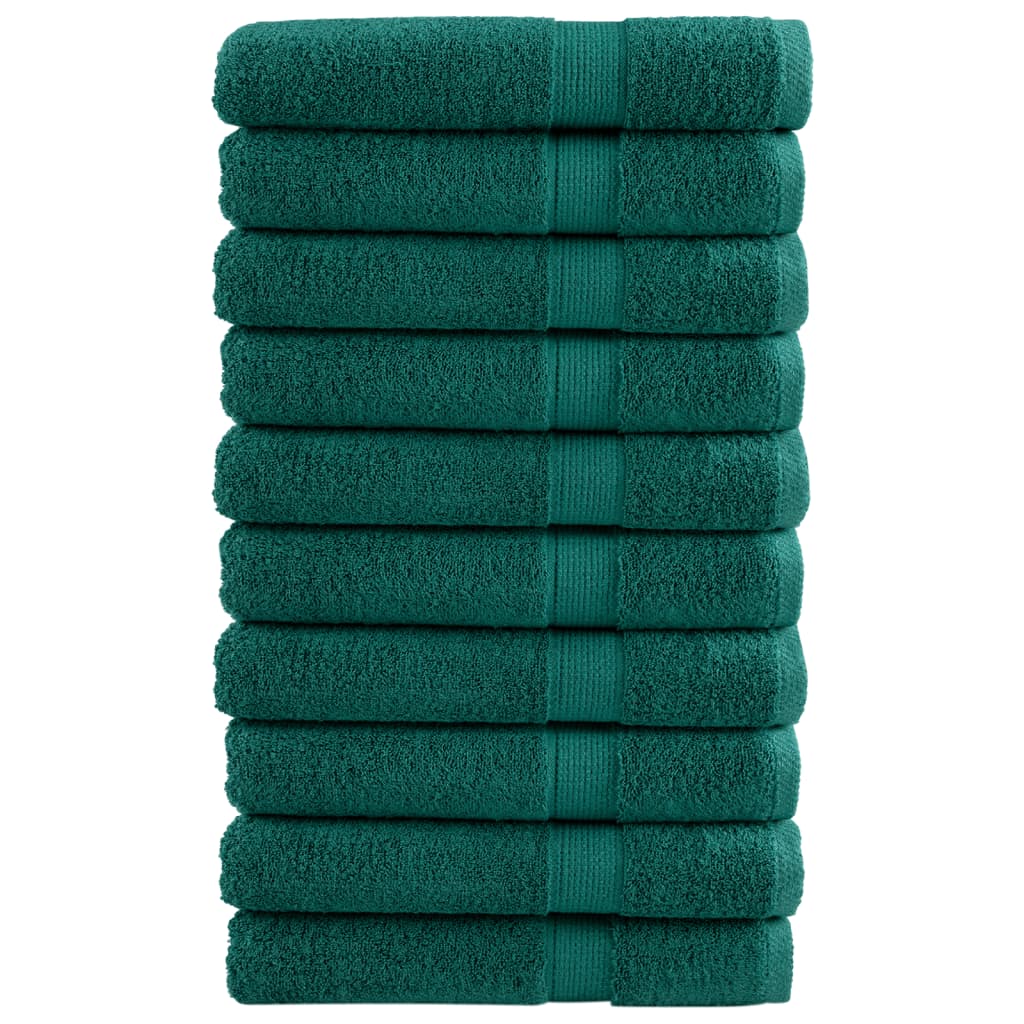 JUNG Vida Premium-Saunatücher SOLUND 10 Stk. Grün 80x200 cm 600 g/m²
