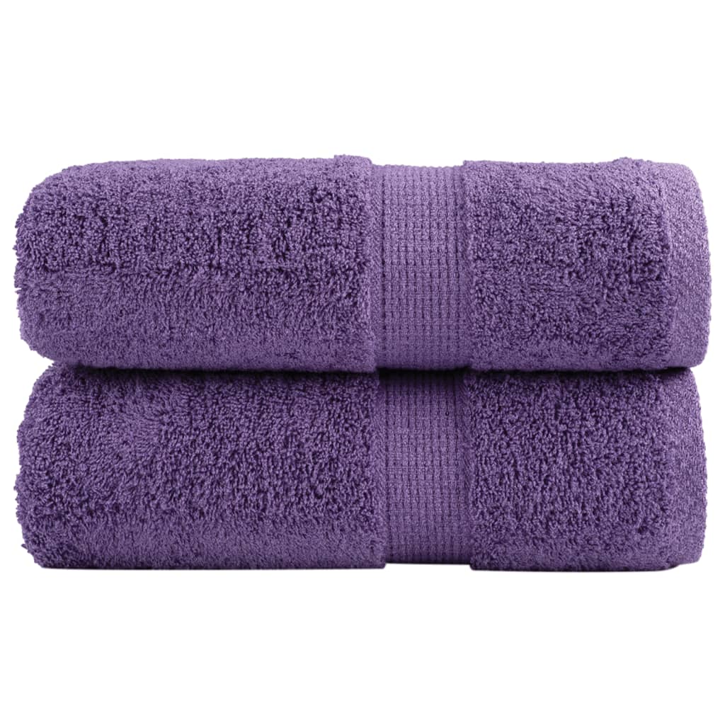 JUNG Vida Premium-Gästetücher SOLUND 2 Stk. Lila 30x50 cm 600 g/m²