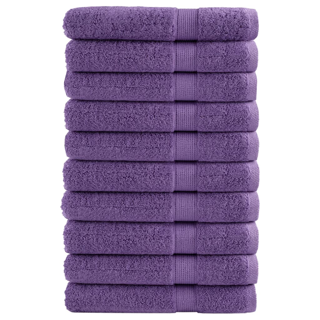 JUNG Vida Premium-Handtücher SOLUND 10 Stk. Lila 100x200 cm 600 g/m²