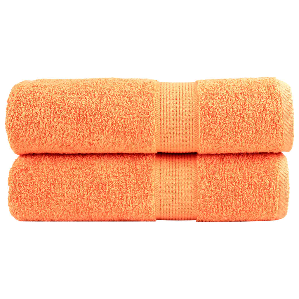 JUNG Vida Premium-Duschtücher SOLUND 2 Stk. Orange 70x140 cm 600 g/m²