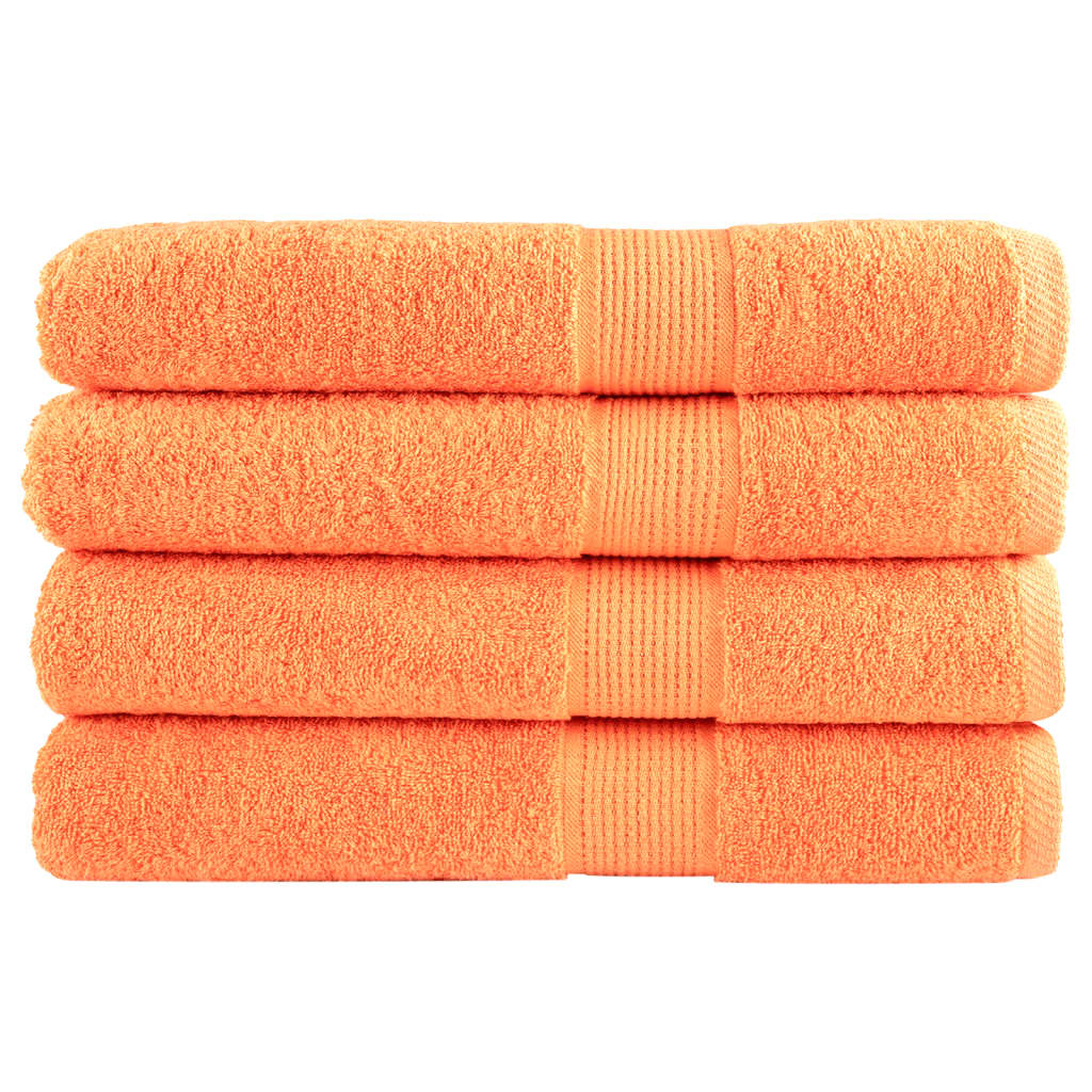 JUNG Vida Premium-Saunatücher SOLUND 4 Stk. Orange 80x200 cm 600 g/m²