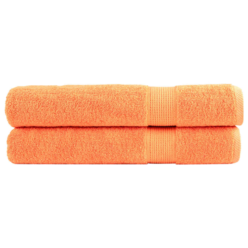 JUNG Vida Premium-Handtücher SOLUND 2 Stk. Orange 100x200 cm 600 g/m²