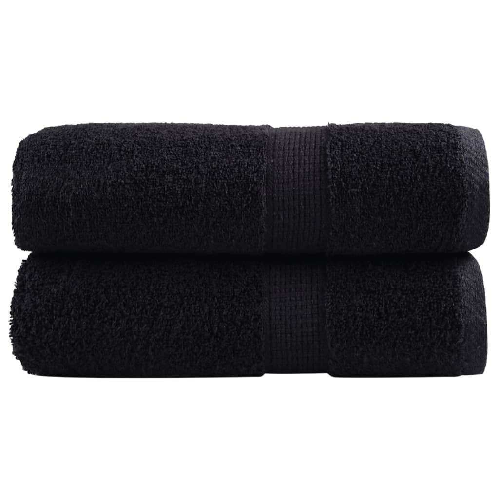 JUNG Vida Premium Waschhandtücher SOLUND 2 Stück Schwarz 30x30 cm 600 g/m²