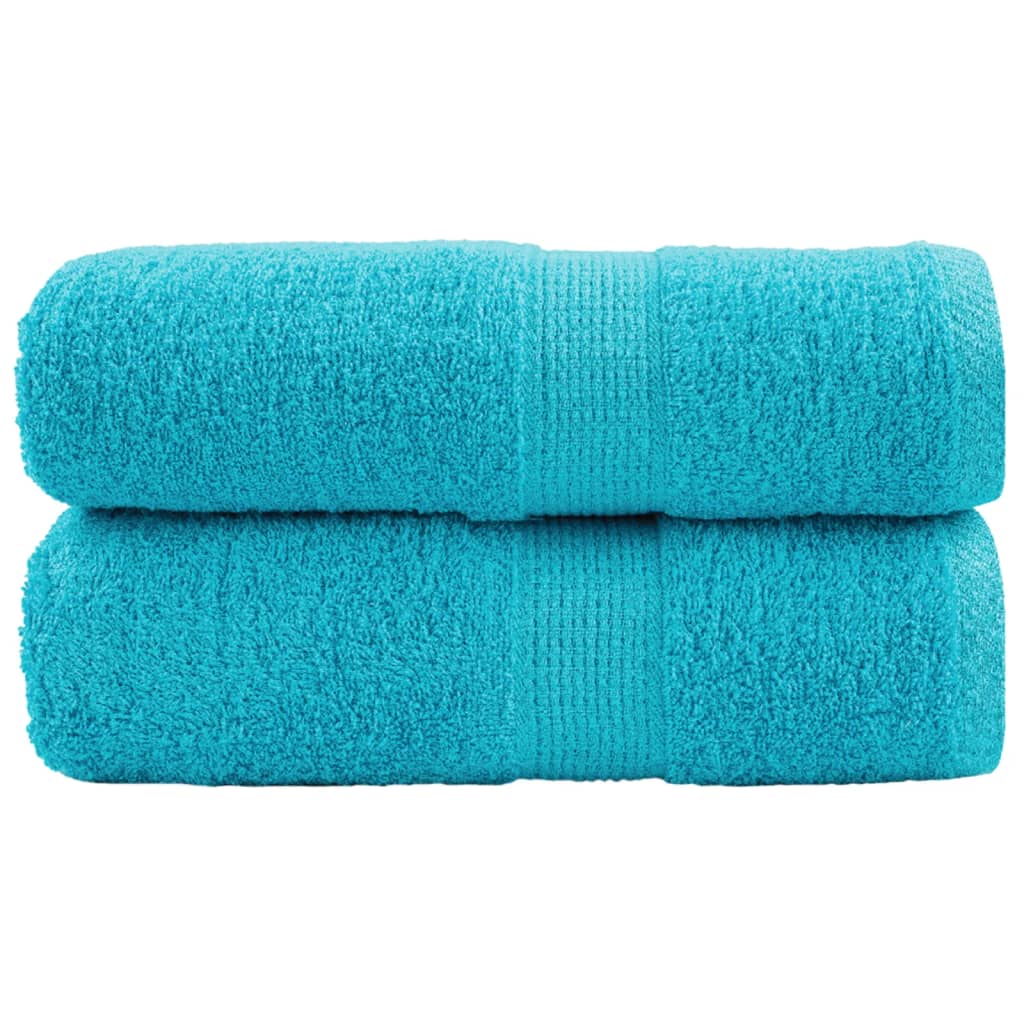 JUNG Vida Premium Waschhandtücher SOLUND 2 Stück Türkis 30x30 cm 600 g/m²