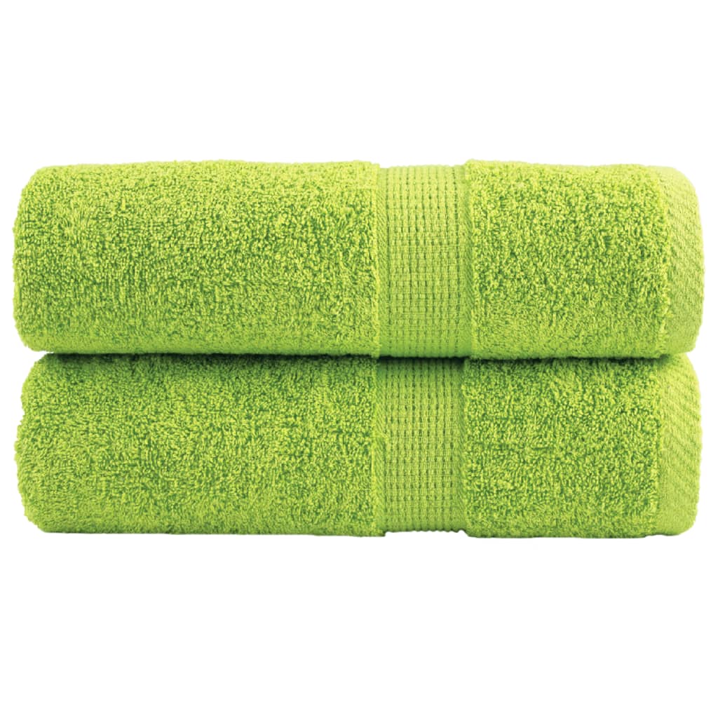 JUNG Vida Premium Waschhandtücher SOLUND 2 Stück Apfelgrün 30x30 cm 600 g/m²