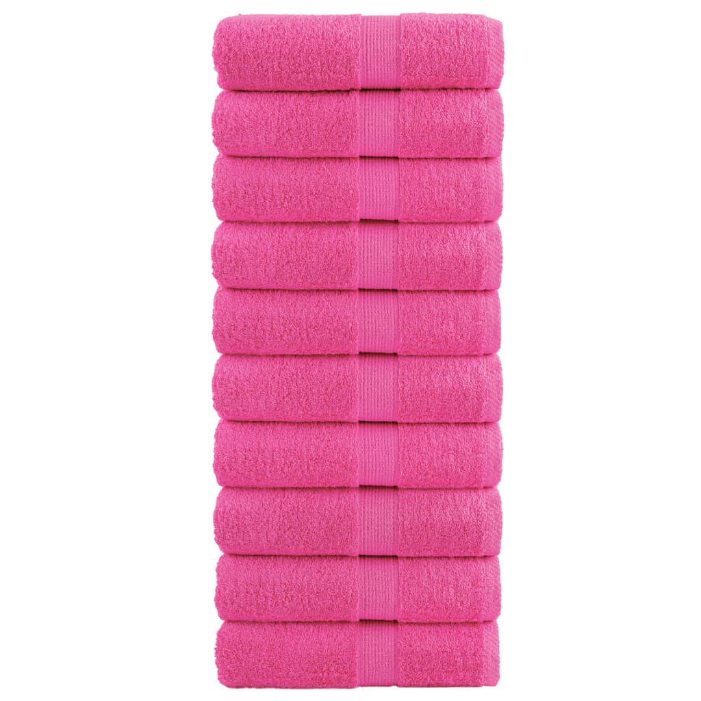 JUNG Vida Premium-Gästetücher SOLUND 10 Stk. Rosa 30x50 cm 600 g/m²