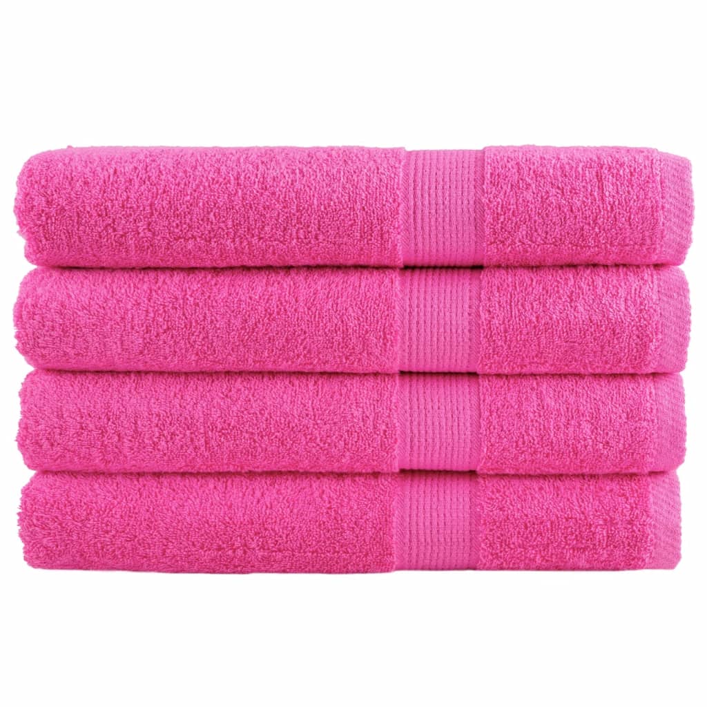 JUNG Vida Premium-Handtücher SOLUND 4 Stk. Rosa 100x200 cm 600 g/m²