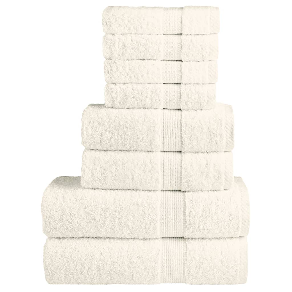 JUNG Vida 8 tlg. Premium-Handtuch-Set SOLUND Creme 600 g/m²