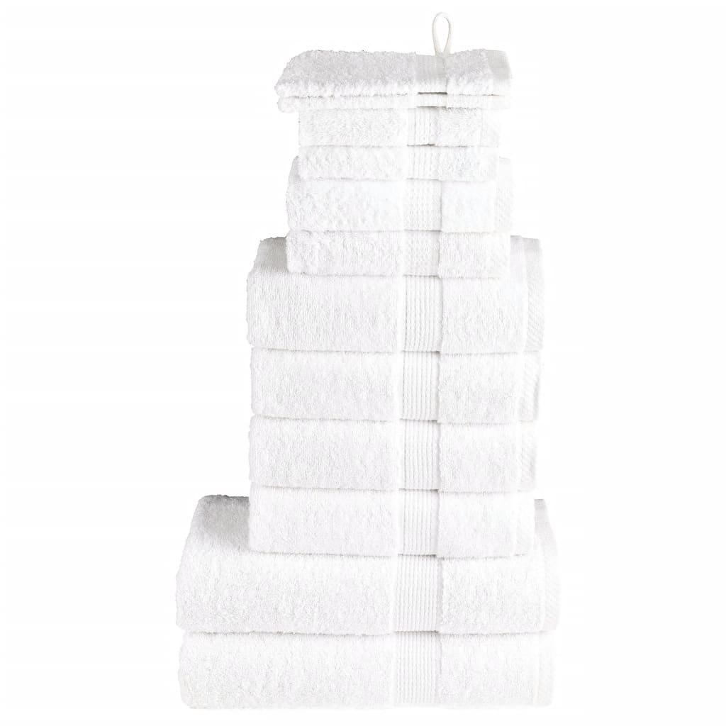 JUNG Vida 12 tlg. Premium-Handtuch-Set SOLUND Weiß 600 g/m²