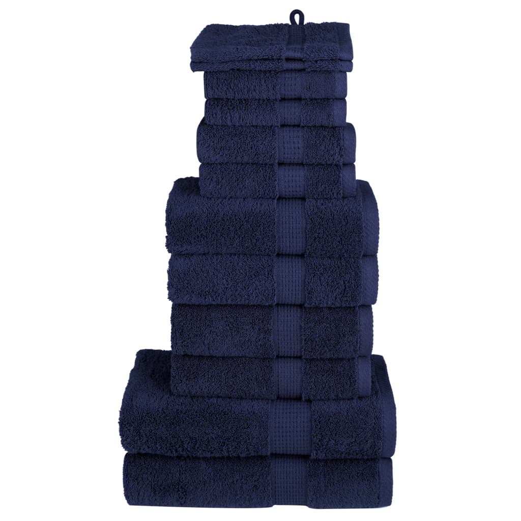 JUNG Vida 12 tlg. Premium-Handtuch-Set SOLUND Marineblau 600 g/m²