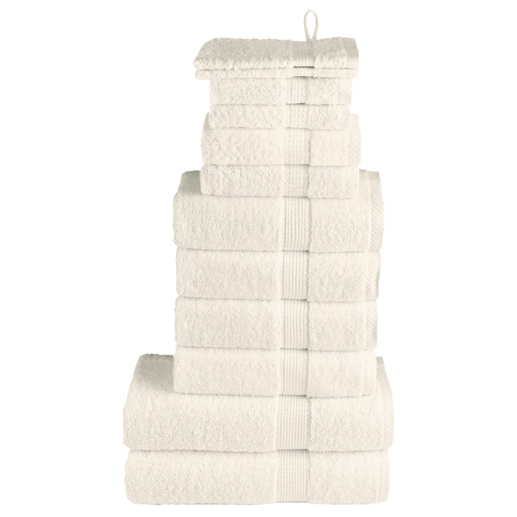 JUNG Vida 12 tlg. Premium-Handtuch-Set SOLUND Creme 600 g/m²