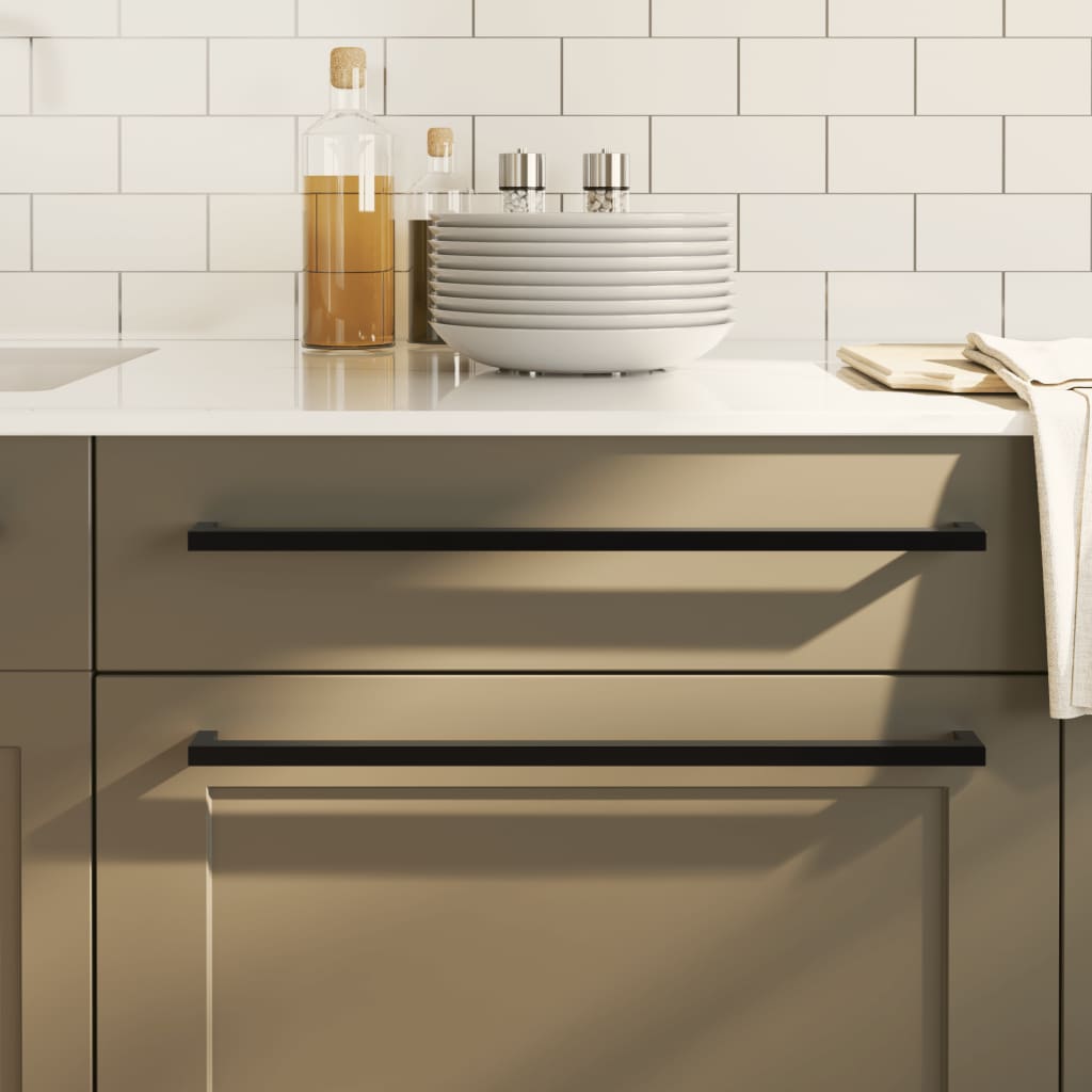 JUNG Vida Möbelgriffe 10 Stk. Schwarz 480 mm Edelstahl