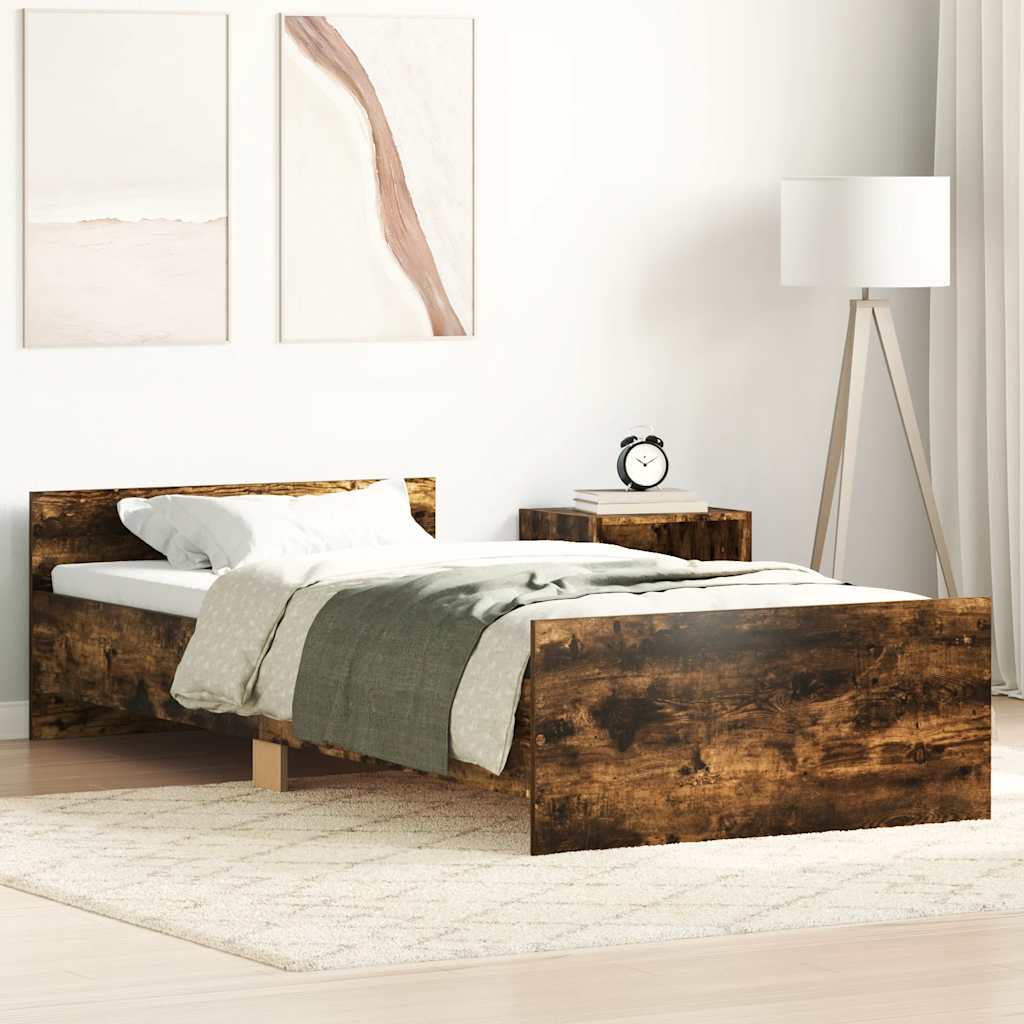JUNG Vida Bettgestell ohne Matratze Räuchereiche 90x200 cm Holzwerkstoff