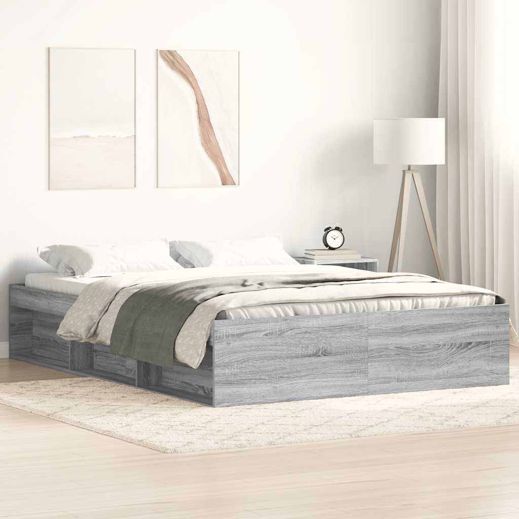 JUNG Vida Bettgestell Grau Sonoma 150x200 cm