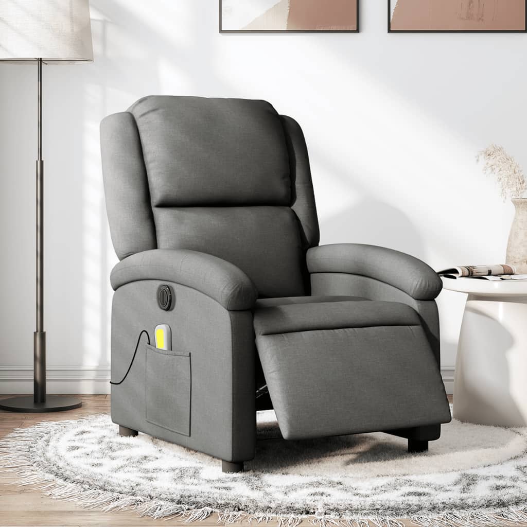 JUNG Vida Massagesessel Elektrisch Dunkelgrau Stoff