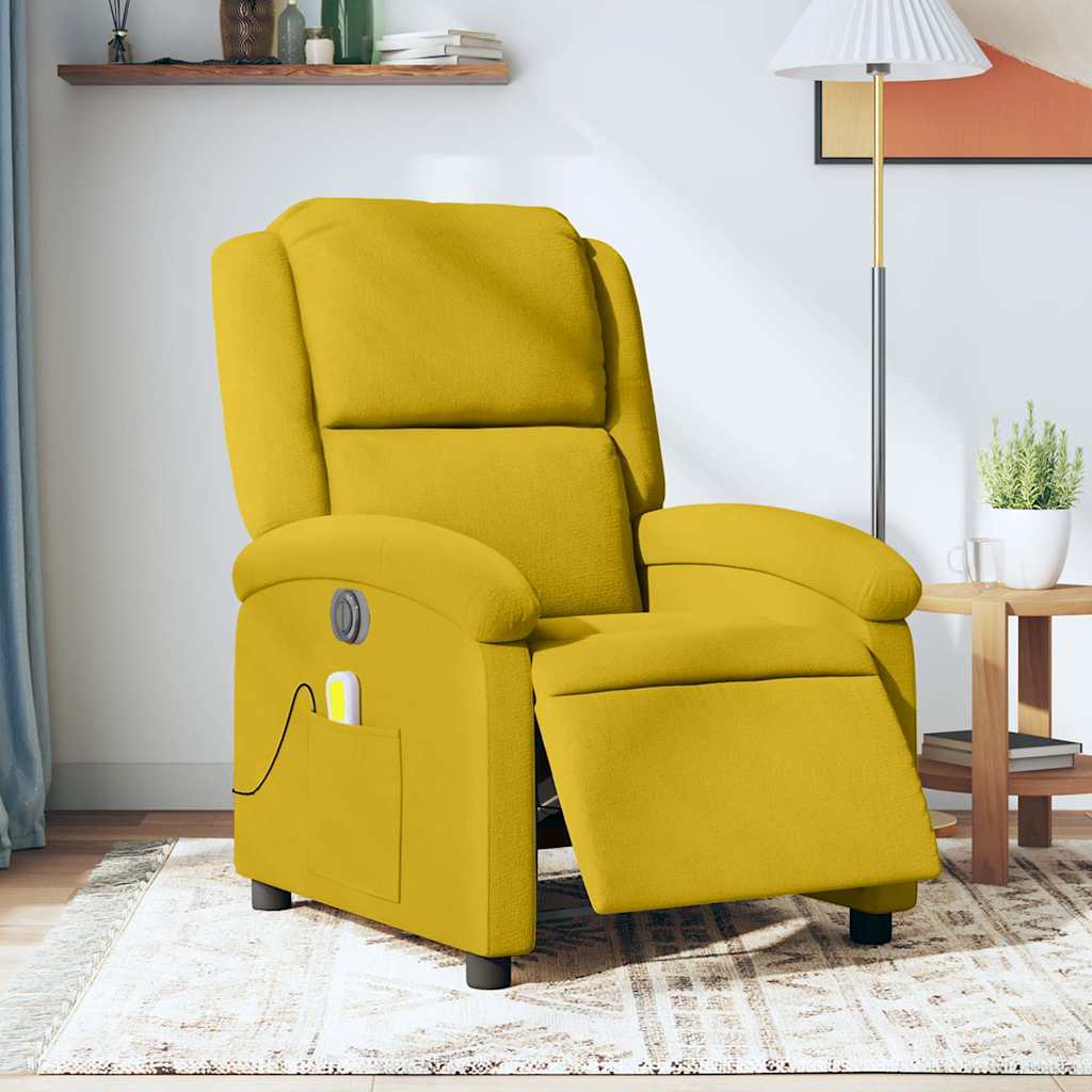 JUNG Vida Massagesessel Elektrisch Gelb Samt