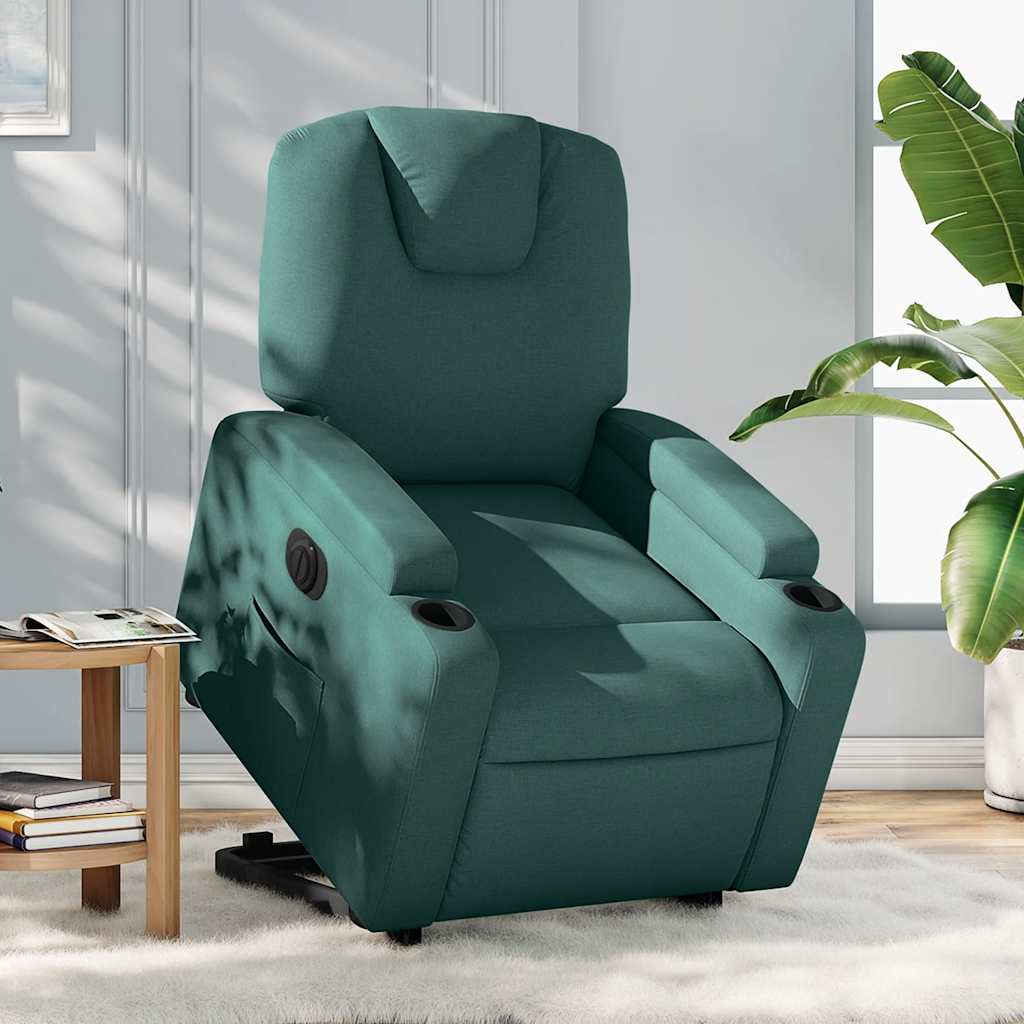 JUNG Vida Relaxsessel mit Aufstehhilfe Elektrisch Dunkelgrün Stoff