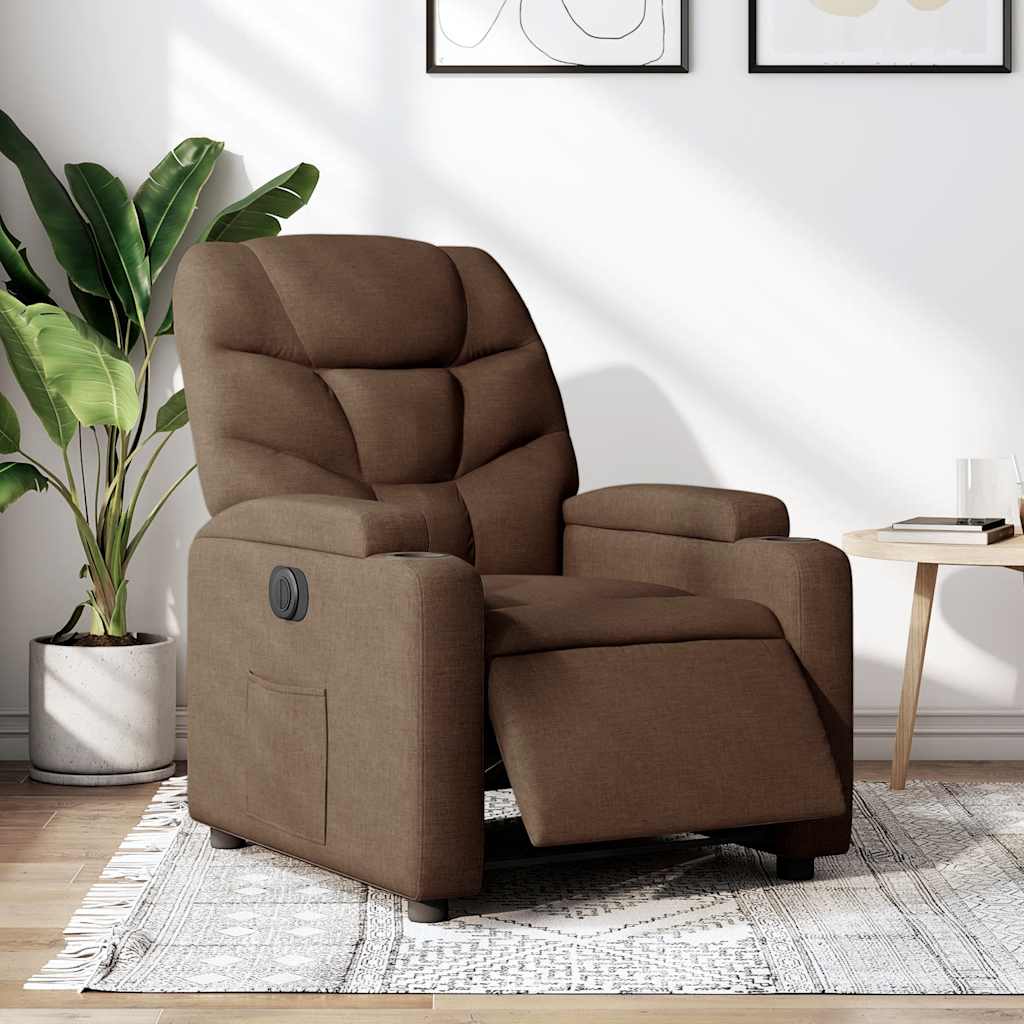 JUNG Vida Relaxsessel Elektrisch Braun Stoff