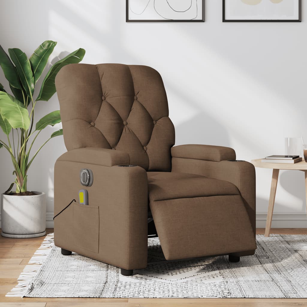 JUNG Vida Massagesessel Elektrisch Braun Stoff