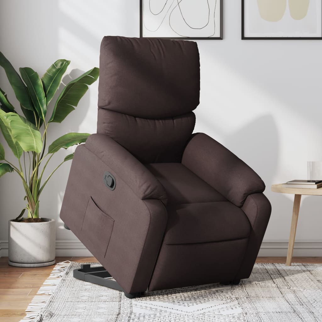 JUNG Vida Relaxsessel mit Aufstehhilfe Dunkelbraun Stoff