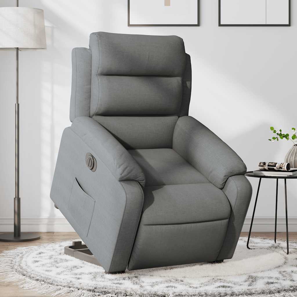 JUNG Vida Relaxsessel mit Aufstehhilfe Elektrisch Dunkelgrau Stoff