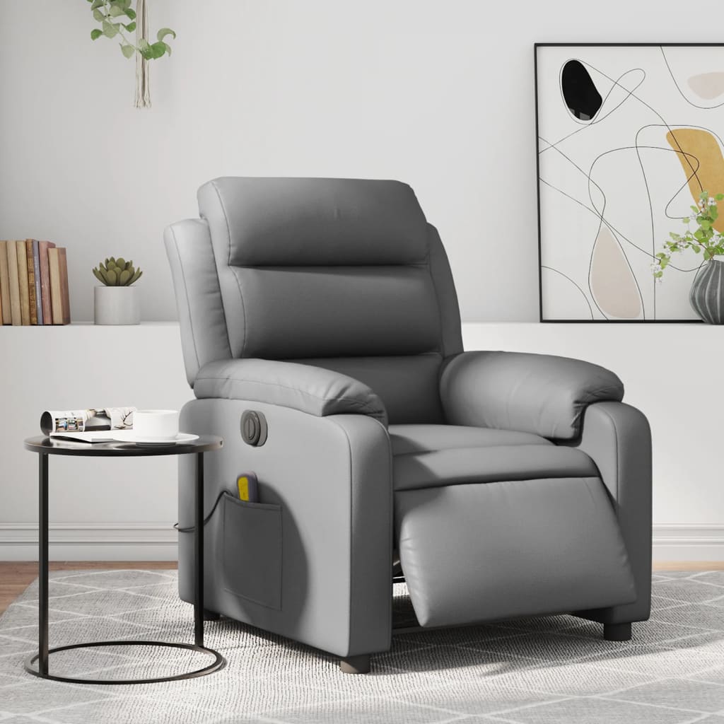 JUNG Vida Massagesessel Elektrisch Grau Kunstleder