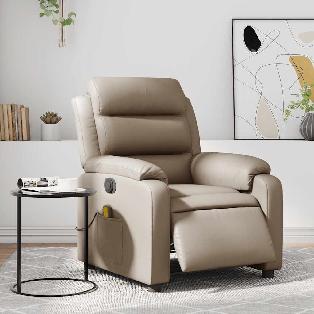JUNG Vida Massagesessel Elektrisch Cappuccino-Braun Kunstleder