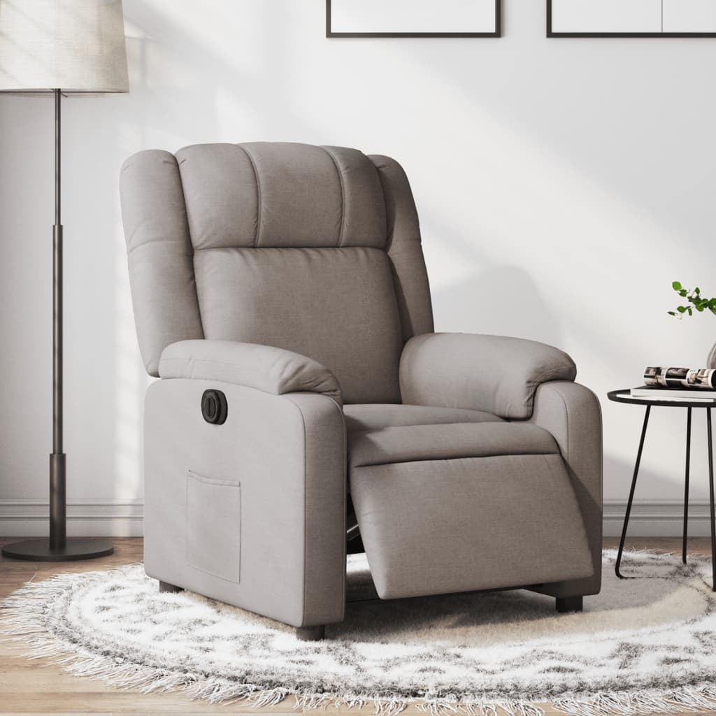 JUNG Vida Relaxsessel Elektrisch Taupe Stoff