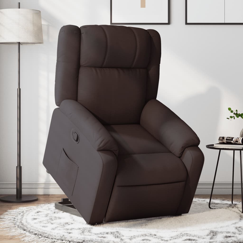 JUNG Vida Relaxsessel mit Aufstehhilfe Dunkelbraun Stoff