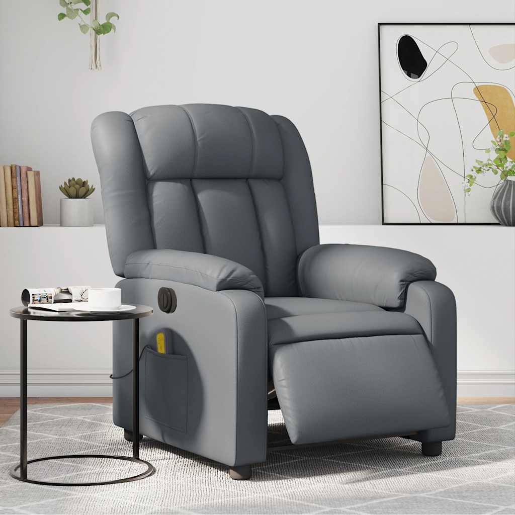 JUNG Vida Massagesessel Elektrisch Grau Kunstleder