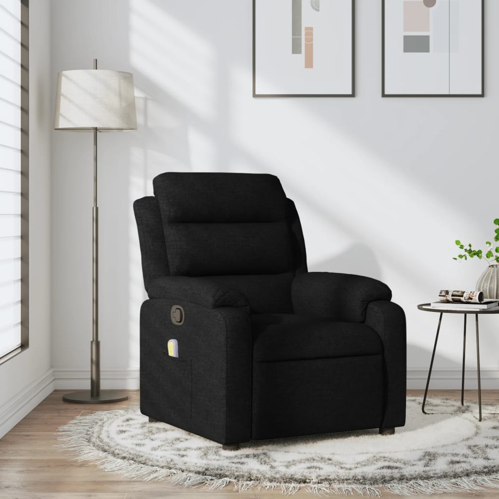 JUNG Vida Massage-Relaxsessel, schwarzer Stoff