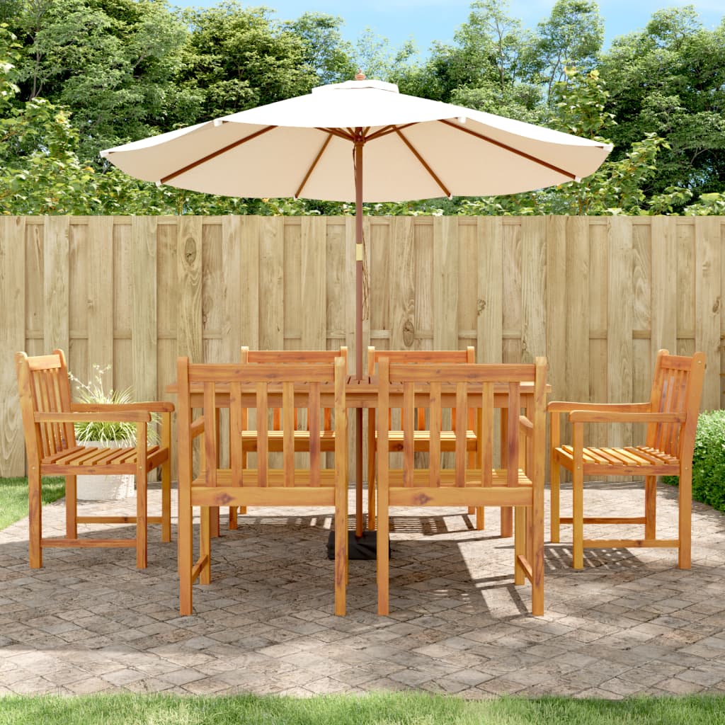 JUNG Vida Gartenstühle 6 Stk. 56x55,5x90 cm Massivholz Akazie