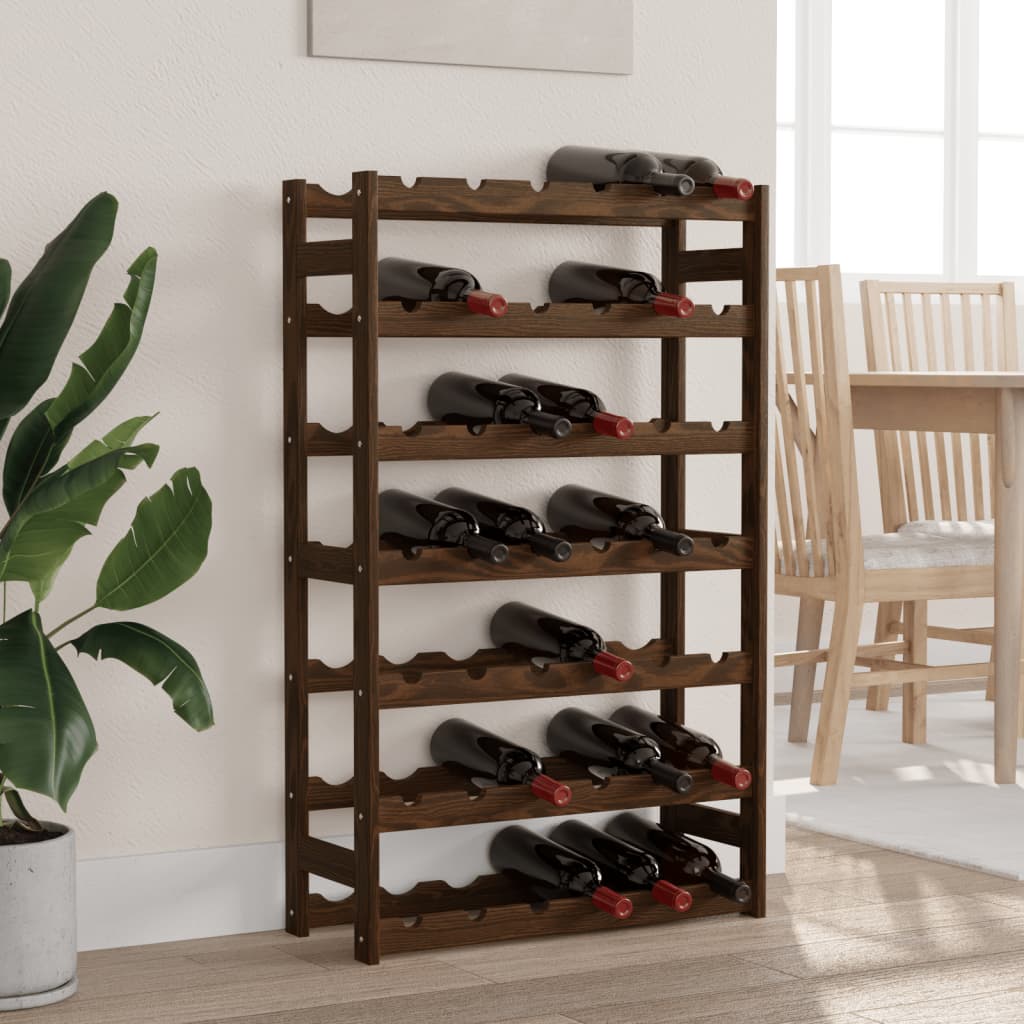JUNG Vida Weinregal für 42 Flaschen Braun Massivholz Kiefer
