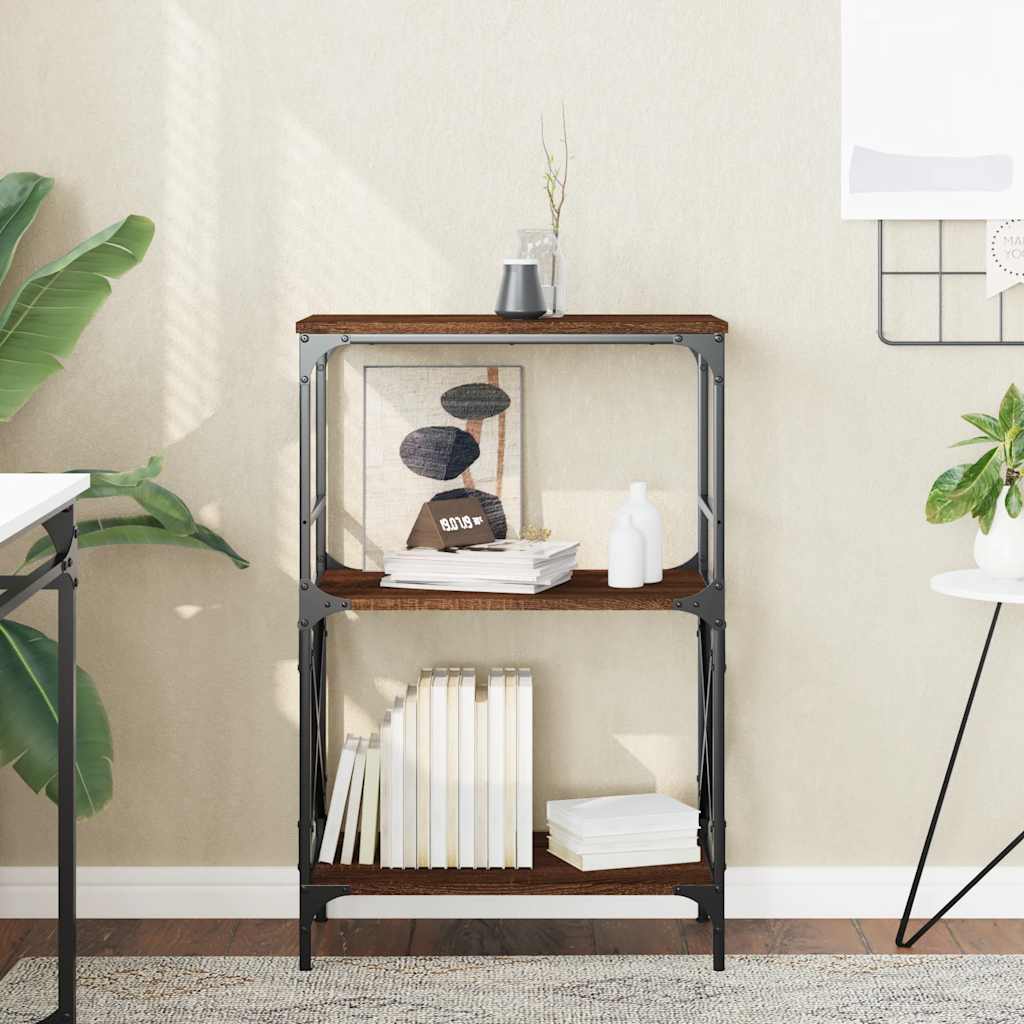JUNG Vida Bücherregal 3 Böden Braun Eiche 59x35x90,5 cm Holzwerkstoff