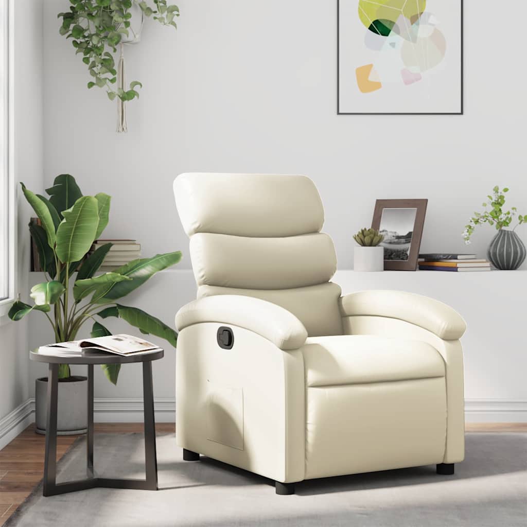 JUNG Vida Relaxsessel Creme Kunstleder