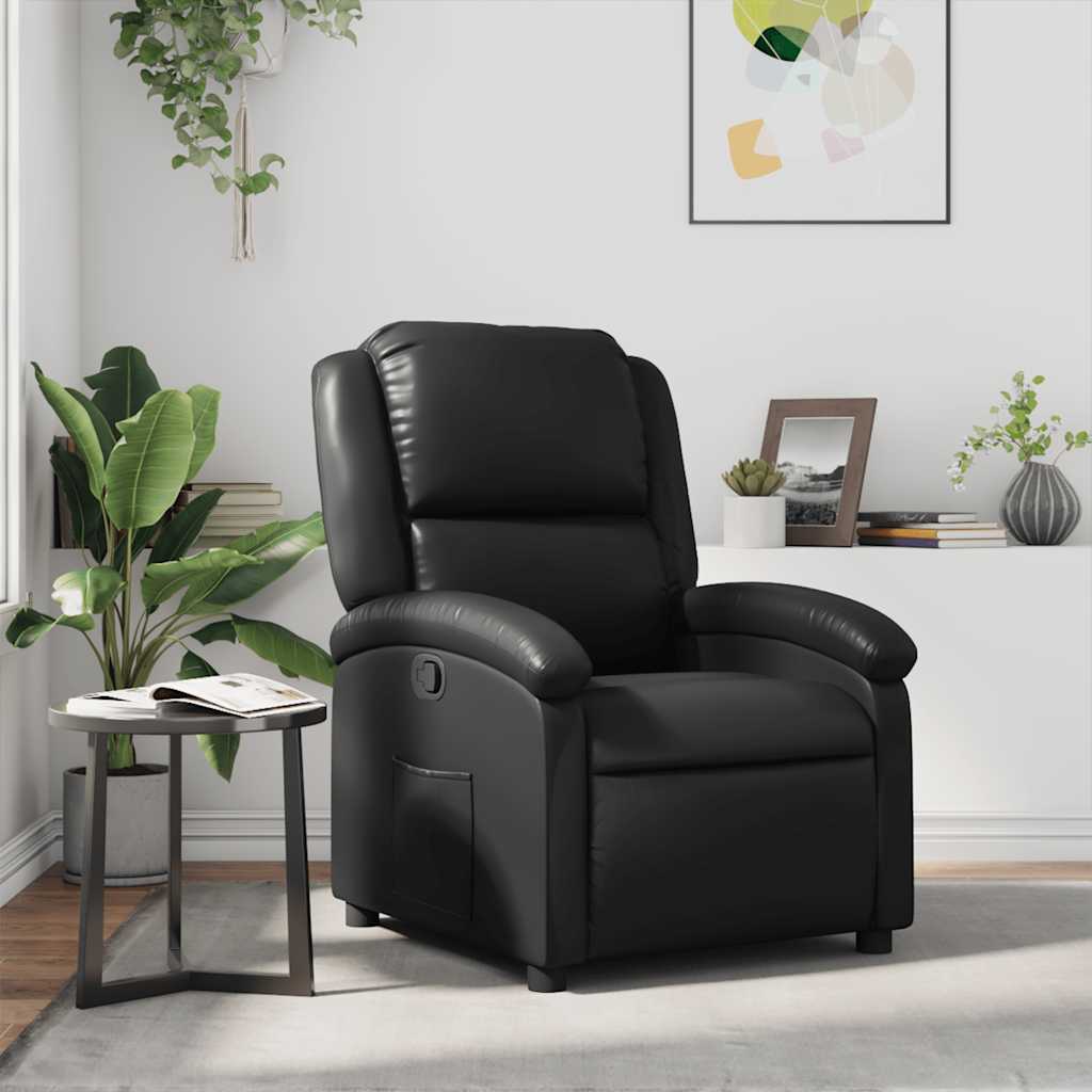 JUNG Vida Relaxsessel Schwarz Kunstleder
