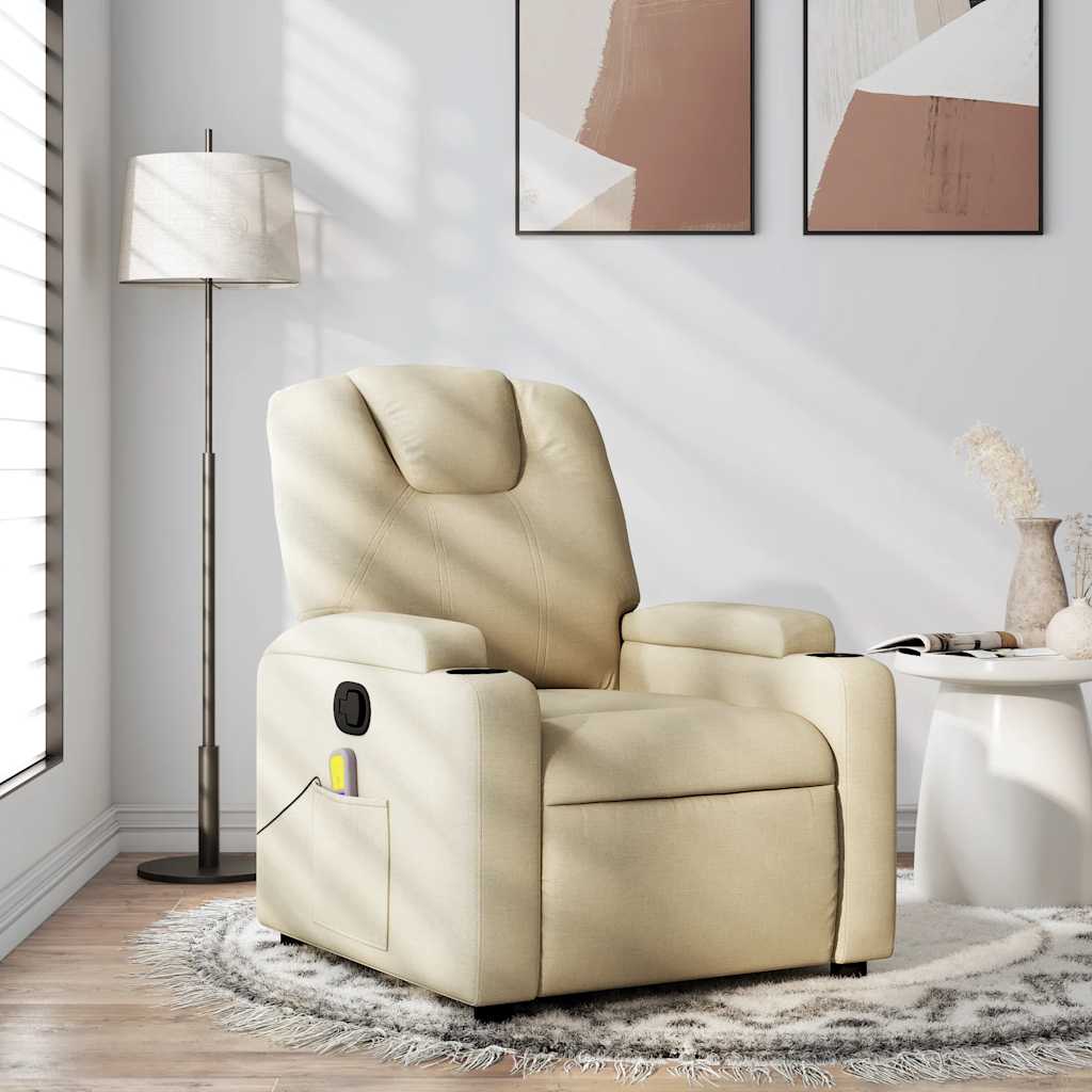 JUNG Vida Massagesessel Creme Stoff