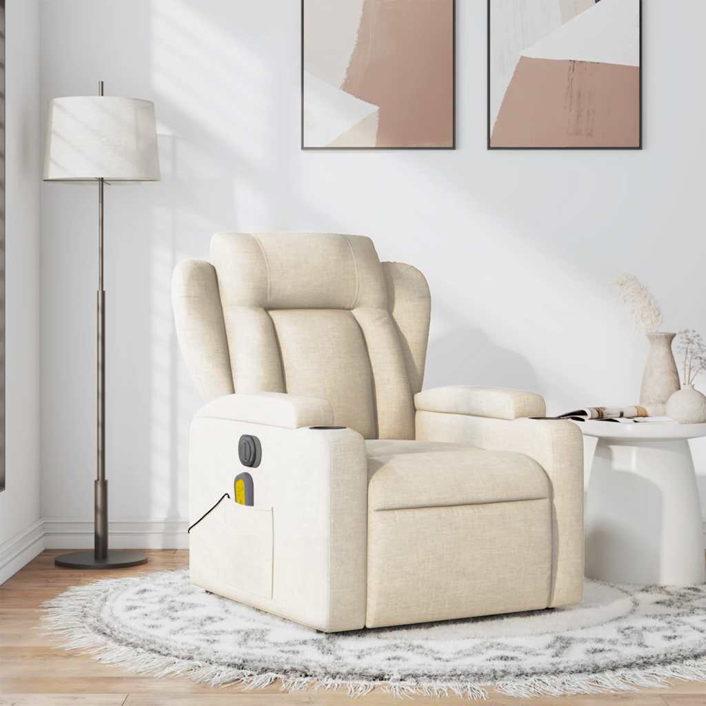 JUNG Vida Massagesessel Creme Stoff