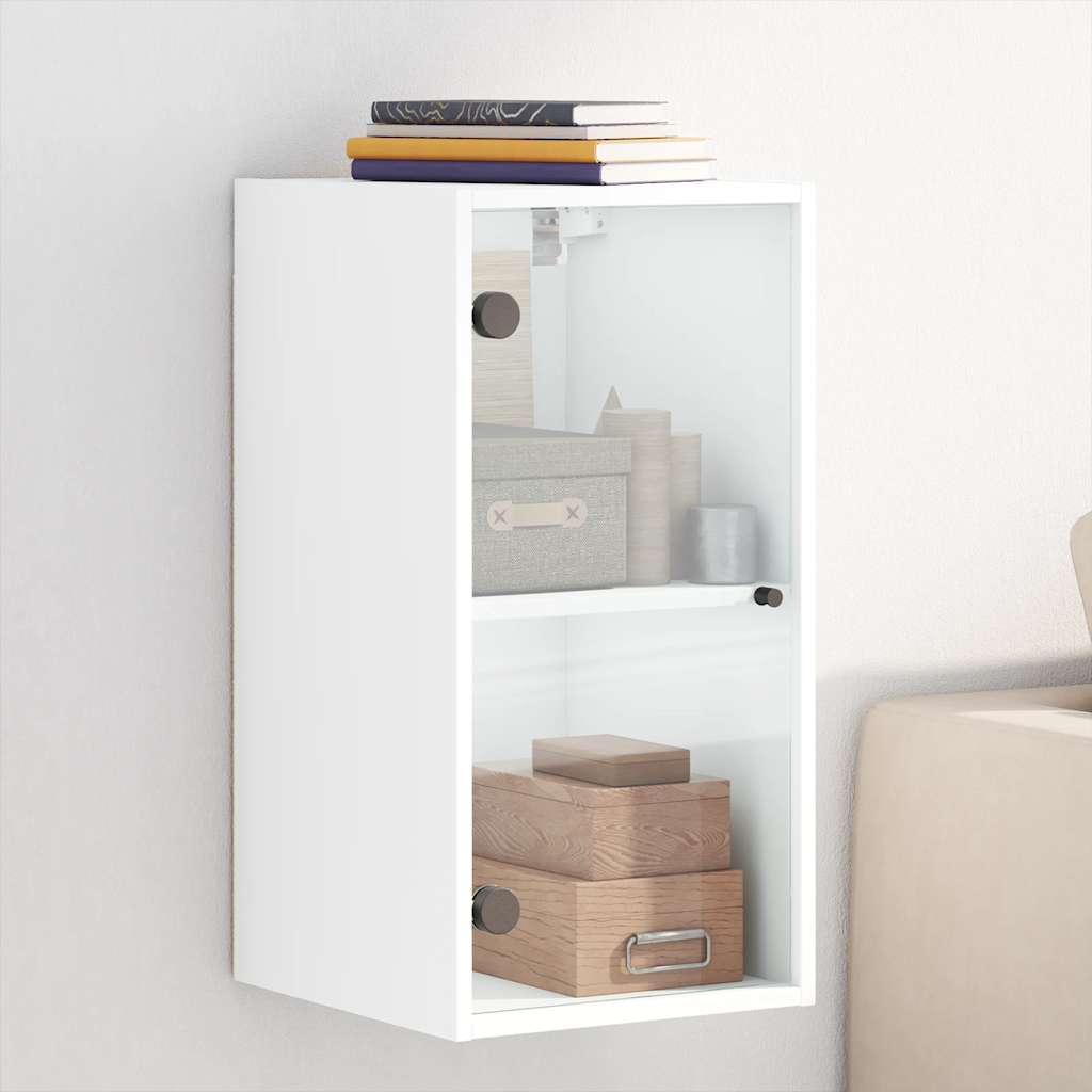 JUNG Vida Wandschrank mit Glastüren Weiß 35x37x68,5 cm
