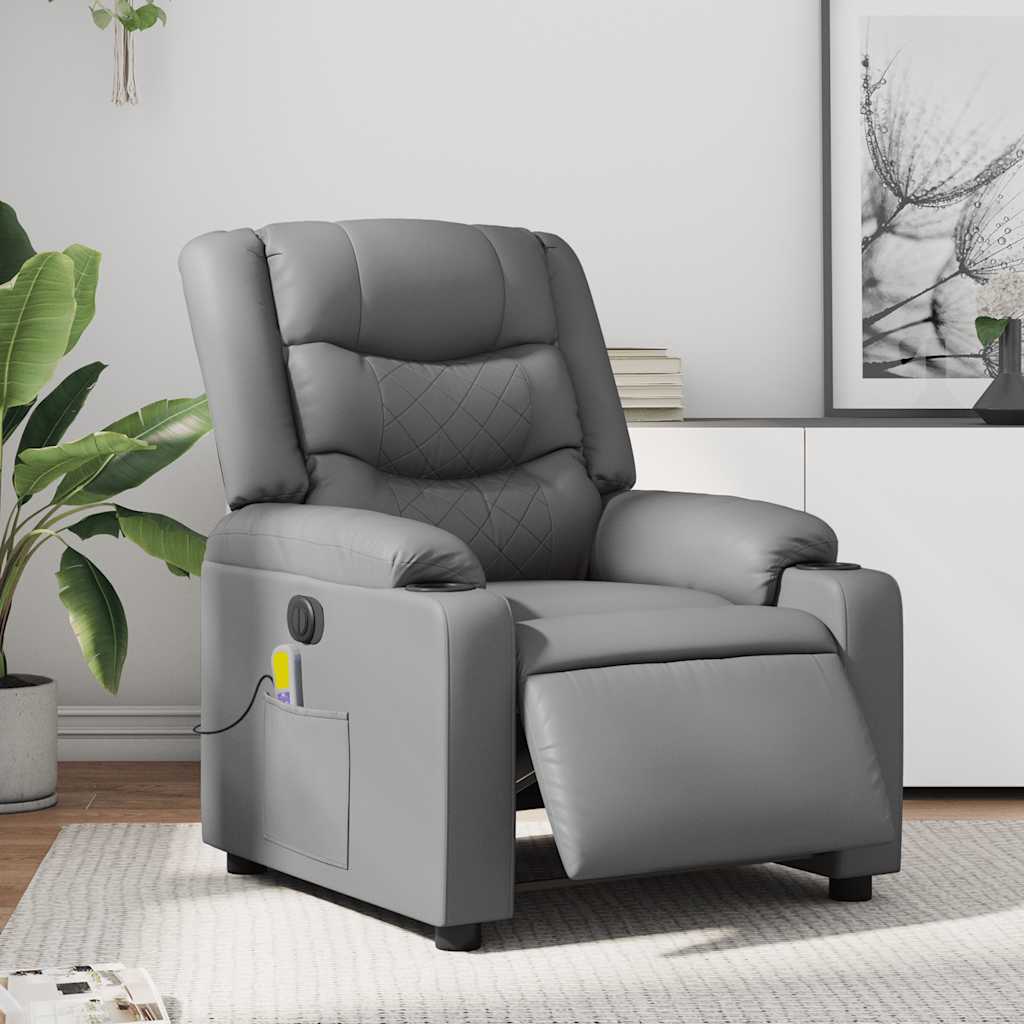 JUNG Vida Massagesessel Elektrisch Grau Kunstleder