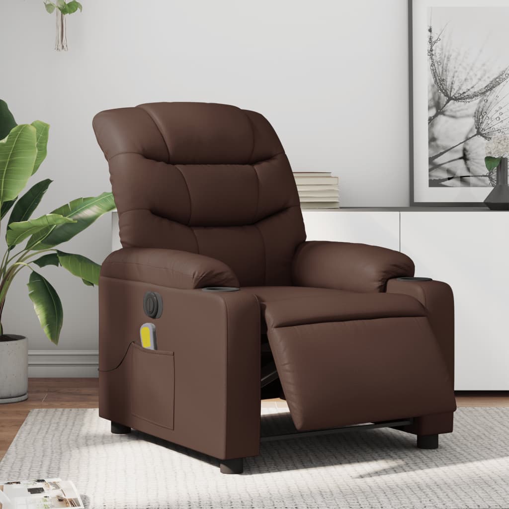 JUNG Vida Massagesessel Elektrisch Braun Kunstleder