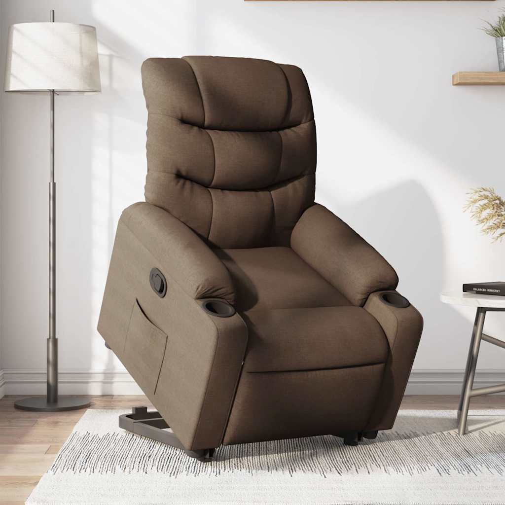 JUNG Vida Relaxsessel mit Aufstehhilfe Braun Stoff