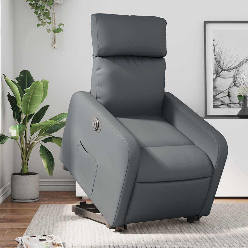 JUNG Vida Relaxsessel mit Aufstehhilfe Elektrisch Grau Kunstleder