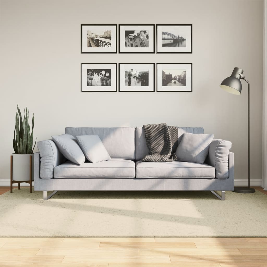JUNG Vida Teppich HUARTE Kurzflor Weich und Waschbar Creme 160x230 cm
