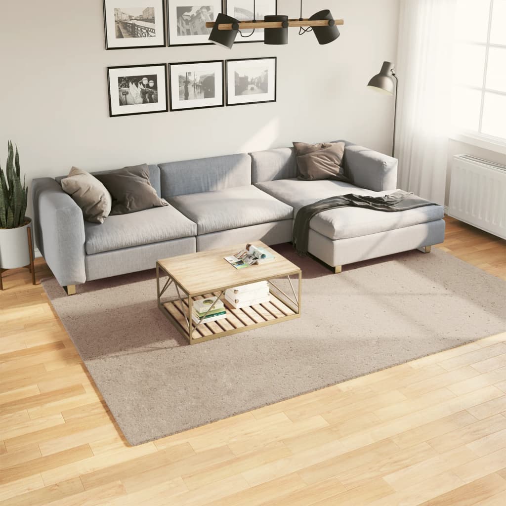 JUNG Vida Teppich HUARTE Kurzflor Weich und Waschbar Sandfarben 200x280cm