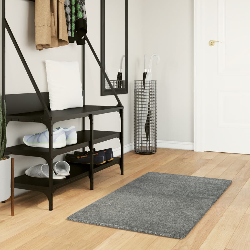 JUNG Vida Teppich Shaggy Hochflor Modern Grün 60x110 cm