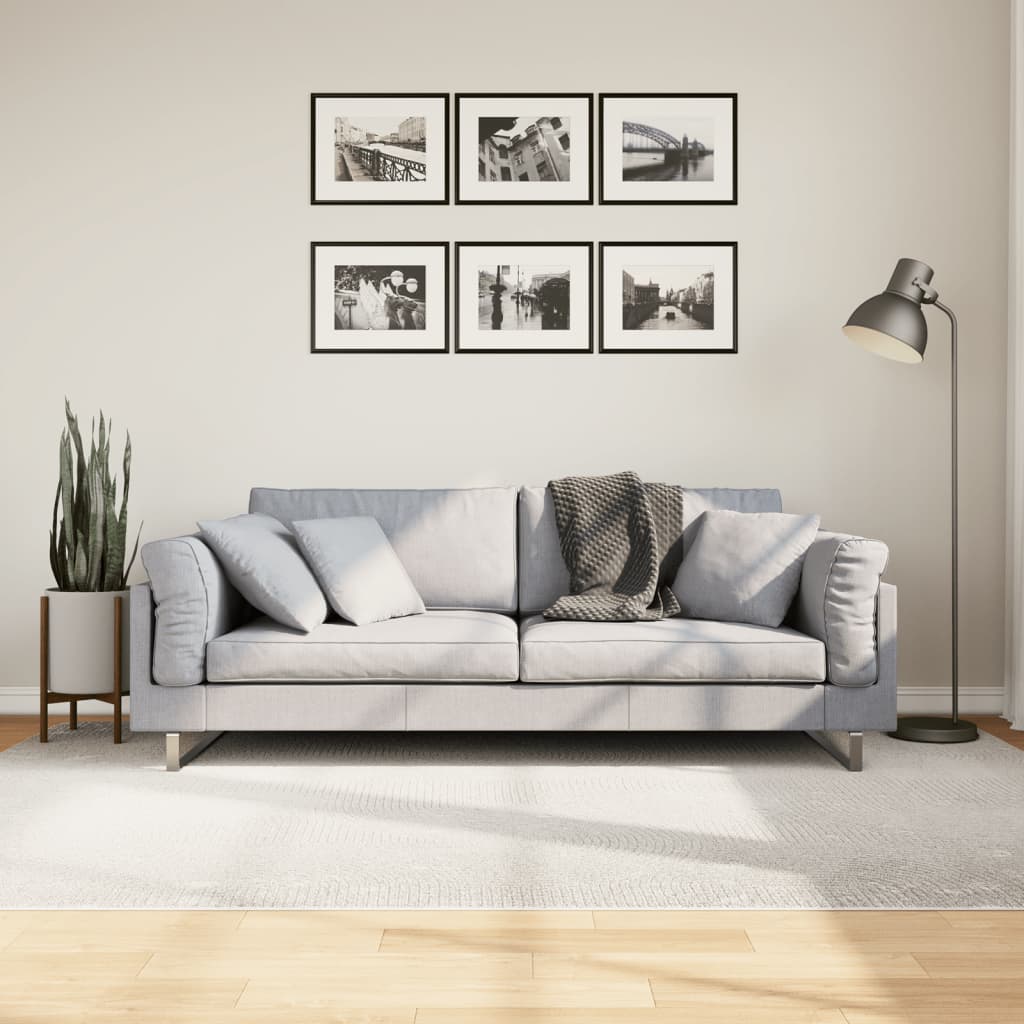 JUNG Vida Teppich IZA Kurzflor Skandinavischer Look Creme 160x230 cm