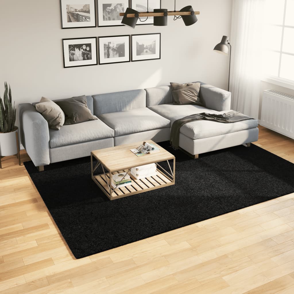 JUNG Vida Teppich OVIEDO Kurzflor Schwarz 200x280 cm