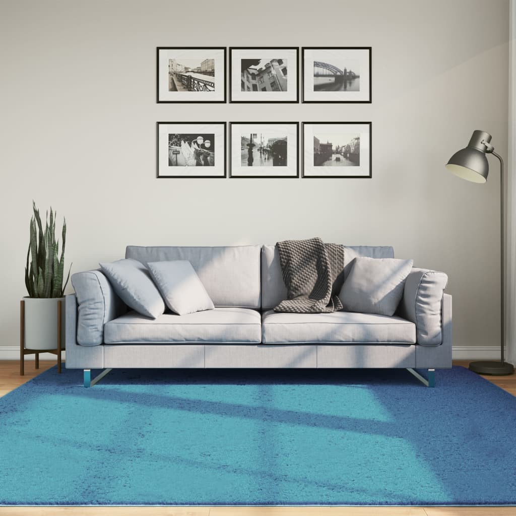 JUNG Vida Teppich OVIEDO Kurzflor Türkis 200x200 cm